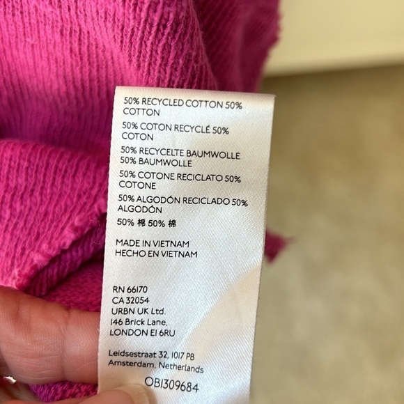 We The Free Fuschia Exposed Seam Relaxed Fit Top Size Medium - Picture 5 of 12